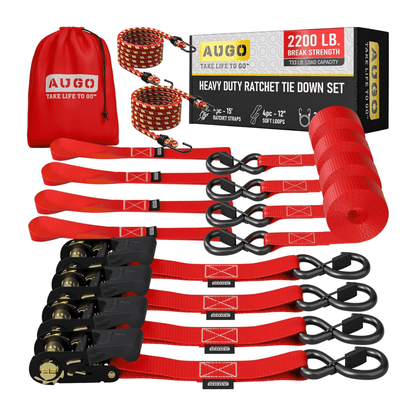 Kit 15pc de Cintas de Amarração com Catraca de 5m e Força de Ruptura de 1000kg – CargoClinch™