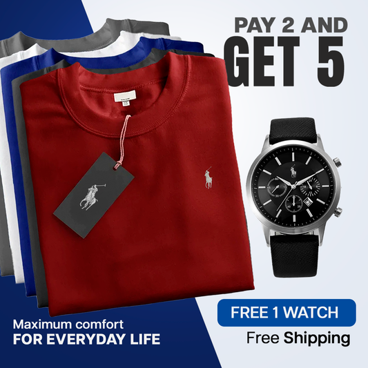 KIT RALPH L. SHIRTS [PAY 2 GET 5] + WATCH