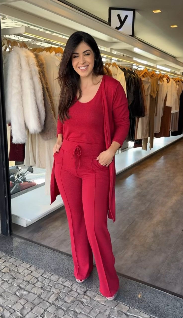 Conjunto Lúcia Lanzinha 3 Peças | Blusa + Calça + Cardigan [PROMOÇÃO OUTONO INVERNO]