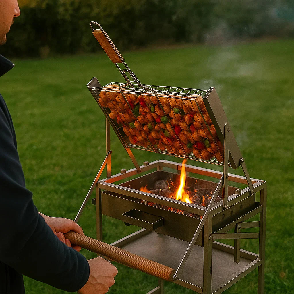 Churrasqueira com Grelha Giratória 360° | Queima de Estoque