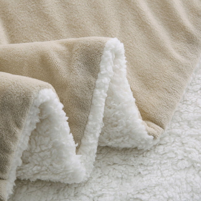 Coberdrom Supreme Dupla Face Pele de Carneiro Areia