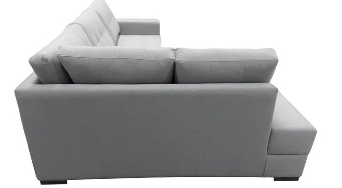 Sofá 4 Lugares Beny com Chaise Lado Esquerdo Linho