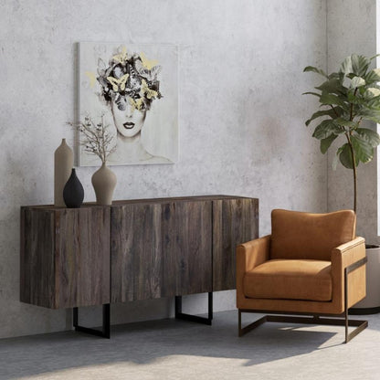 Cadeira - Couro Marrom